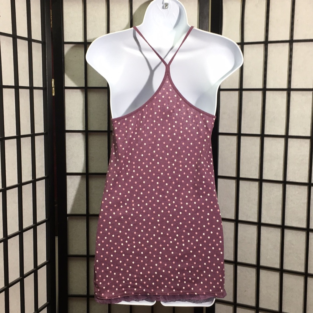 American Eagle Polka Dot Racer Back Sz L - Picture 4 of 5